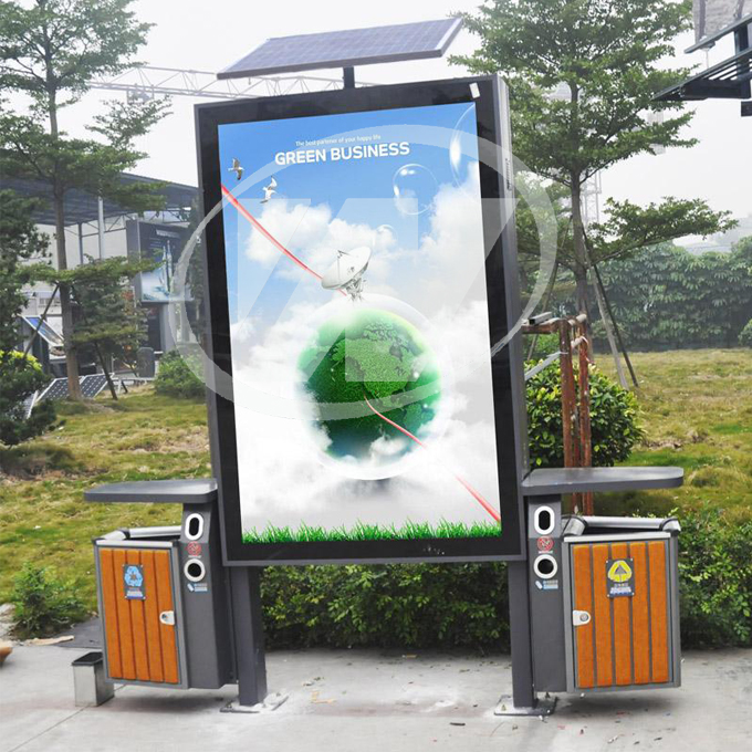 昆明太阳能广告垃圾桶一体灯安装批发